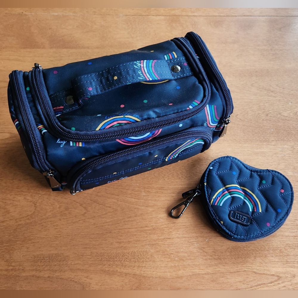 LUG Trolley Mini Cosmetic Case and Heart Pouch